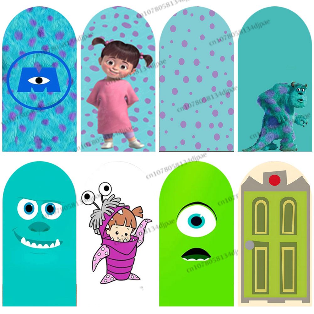 Photography University - Arch พื้นหลัง Monster Inc Boo วันเกิดสาวปาร์ตี้การถ่ายภาพผนังตกแต่ง