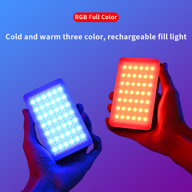 Pixel Art Led Panel - RGB Video Light แบบพกพา LED กล้องแผงไฟสีชาร์จ