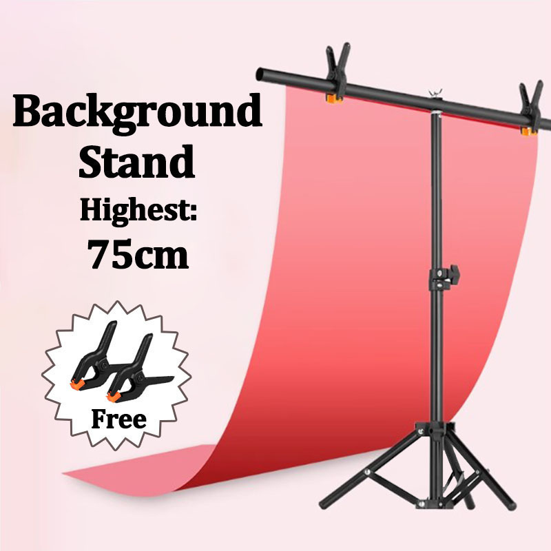 Photography Hacks - T-รูปการถ่ายภาพฉากหลังขาตั้งสตูดิโอถ่ายภาพ T รูปร่างสนับสนุนแสงยืน MINI ผู้ถือขาตั้งกล้องสําหรับ PVC