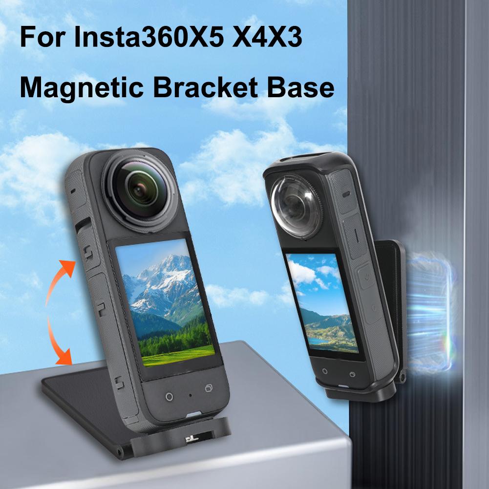 Insta360 Camera X3 - ขายึดแผงหลังแบบแม่เหล็กสำหรับกล้องแอคชั่น Insta360 X5 X4 X3 ขาตั้งตั้งโต๊ะพร้อมสกรู