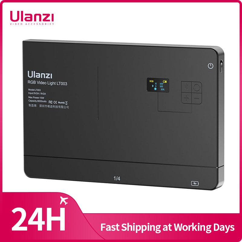 Pixel Art Led Panel - Ulanzi ไฟวิดีโอ RGB 15W LT003แผงไฟสีเต็ม8000MAh แบบชาร์จไฟได้โคมไฟกล้องสตูดิโอถ่ายภาพ2500-9000K