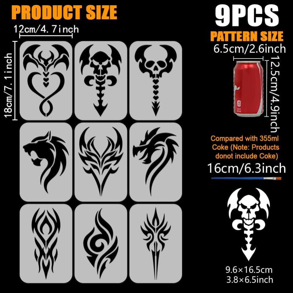 ลายฉลุลายสัก 9 ชิ้น สำหรับวาดภ - Photography Technique บทวิจารณ์และราคา