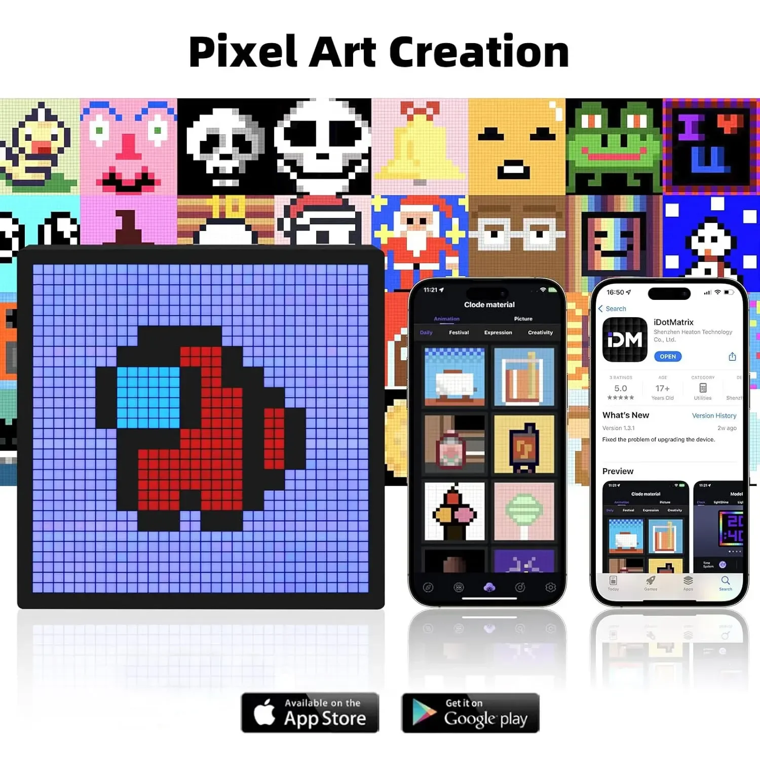 สมาร์ท LED Matrix พิกเซล RGB D - Pixel Art Led Panel บทวิจารณ์และราคา