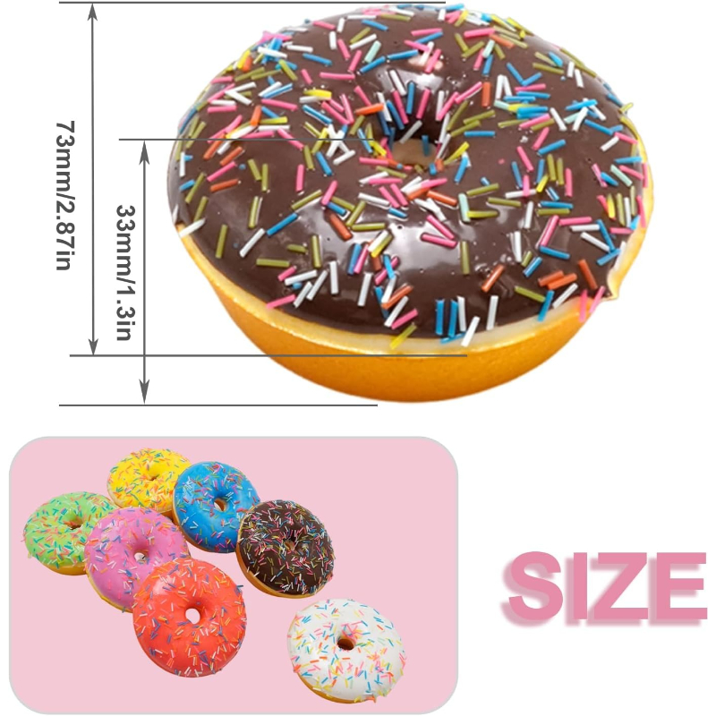 โดนัทปลอม 7 ชิ้น ทำจาก PU นุ่ม - Photography Of Food บทวิจารณ์และราคา