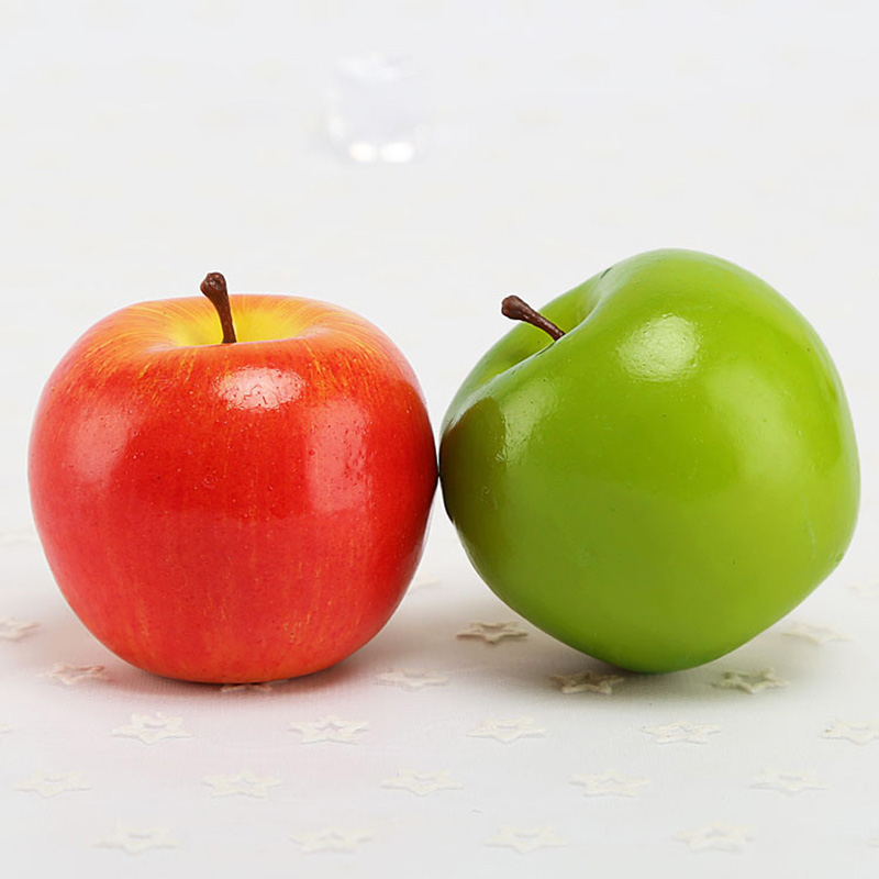 แอปเปิ้ลจำลองสีเขียวแดง ผลไม้ป - Photography Of Food บทวิจารณ์และราคา