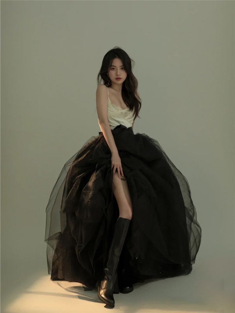 ชุดถ่ายภาพลูกไม้สีดำสไตล์ญี่ปุ - Photography Outfits บทวิจารณ์และราคา