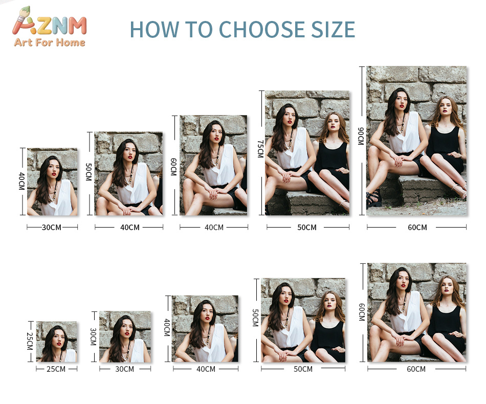 AZNM ศิลปะบนผืนผ้าใบสุขภาพจิตภ - Photography Pose บทวิจารณ์และราคา