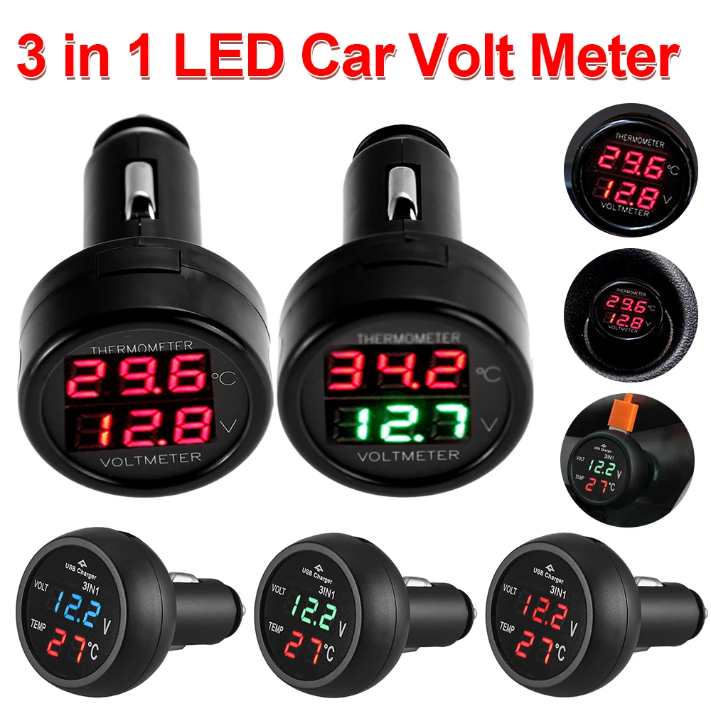 Volt Meter mobil 3 in 1 12/24V - Light Meter Incident บทวิจารณ์และราคา